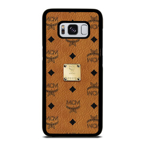 MCM - GALAXY S8 ケース MCM MCM WORLD WIDE BROWN LEATHER Samsung Galaxy S8 Case